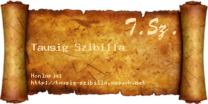 Tausig Szibilla névjegykártya